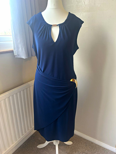 Frank lyman navy dress keyhole - frank,